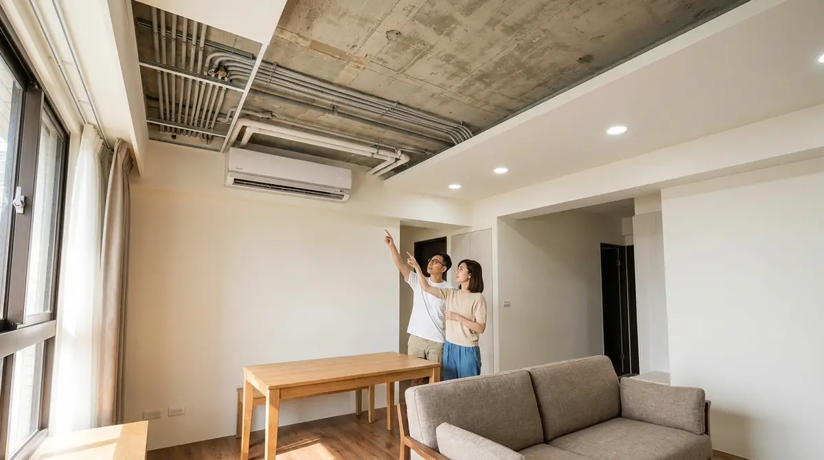 裝修天花板要不要做？從管線、空調與樓高決定全室、局部或不做