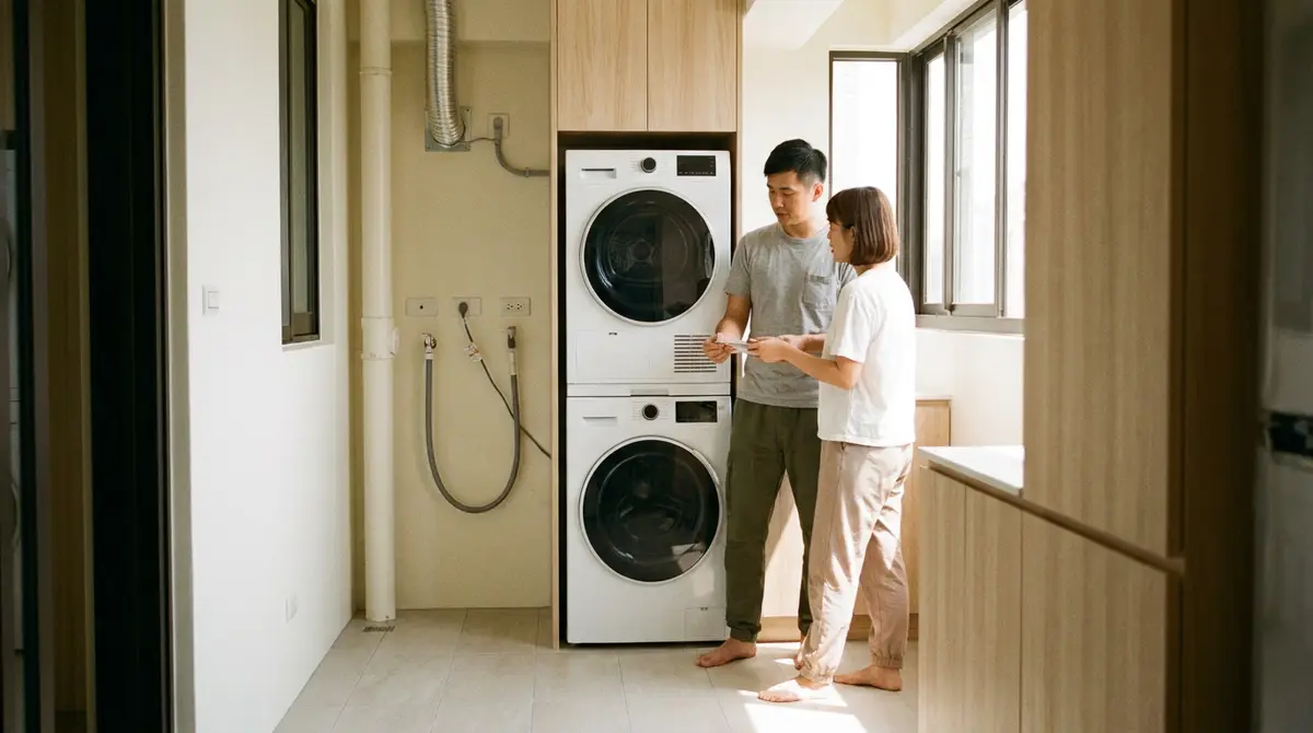 裝修前要先決定烘衣機嗎?電力、排水、散熱與櫃體配置指南