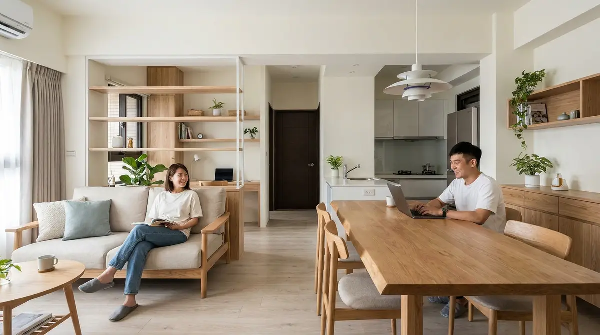 兩人住宅怎麼設計？情侶與夫妻住得舒服的空間配置指南