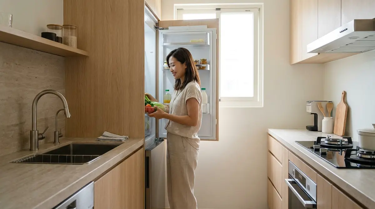 廚房冰箱放哪裡最順?從料理動線、開門空間找出適合位置