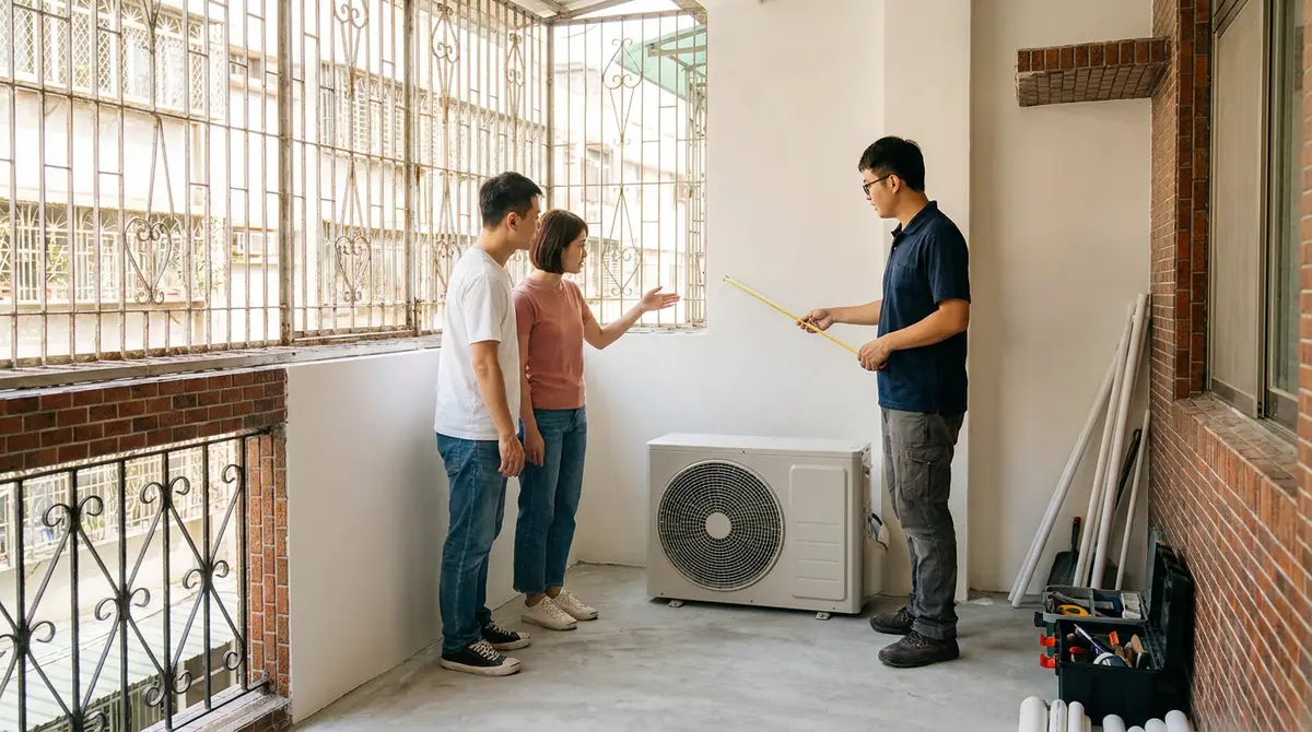 老屋冷氣室外機位置怎麼規劃？先看散熱、維修，再決定放哪裡