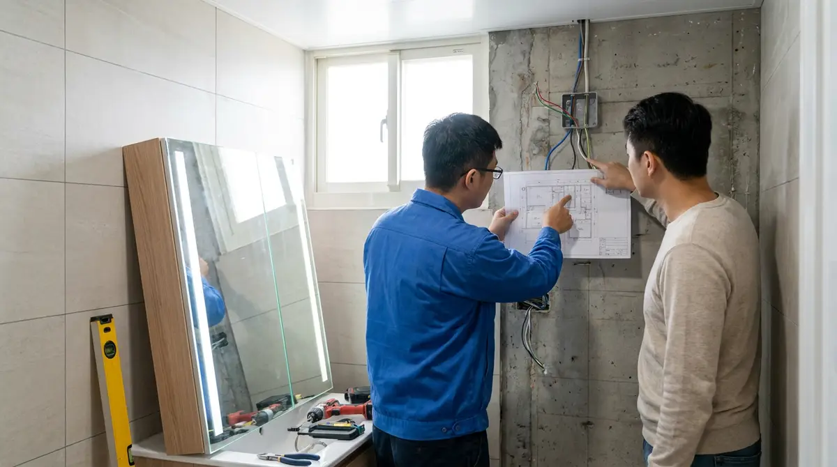 老屋浴室鏡櫃怎麼預留電源?先選鏡櫃,再跟水電確認這幾件事|Plans設計圈