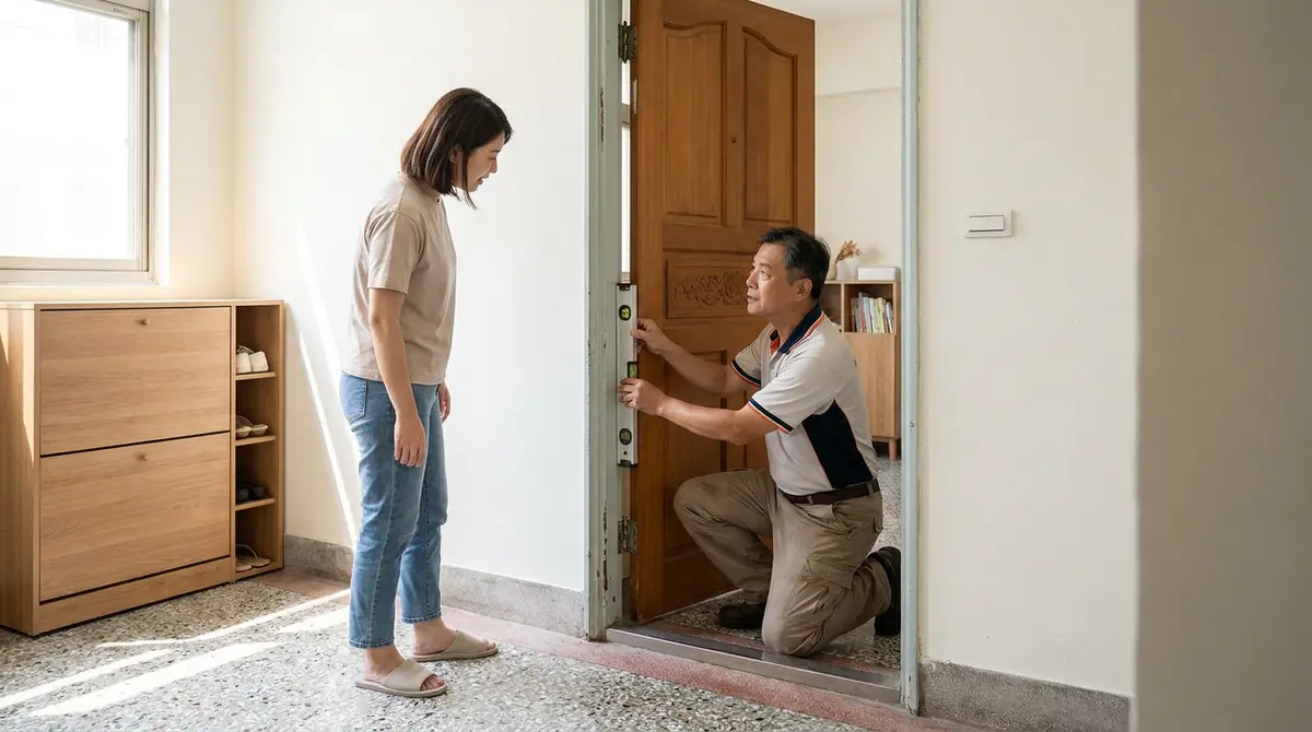 老屋大門門框變形怎麼換?先別急著拆,搞懂原因才不會換完又卡