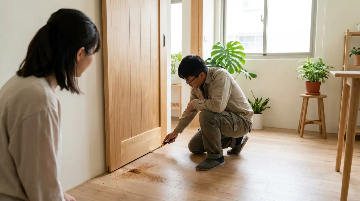 老屋完工後門片磨地怎麼處理？先別急著削門，這樣找原因才不白修