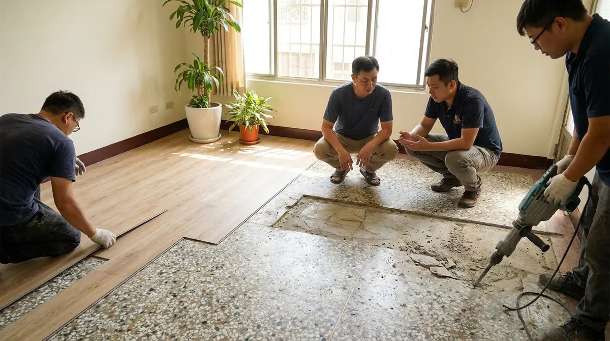 老屋地板貼皮跟拆除重鋪怎麼選?先看地板穩不穩,再決定怎麼省