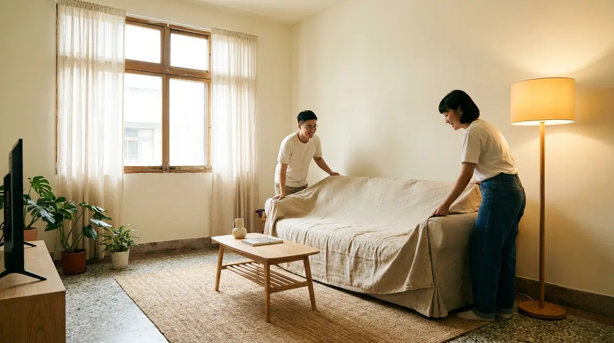 老屋不裝潢如何靠軟裝翻新？先改客廳這幾處，不拆也能住得舒服