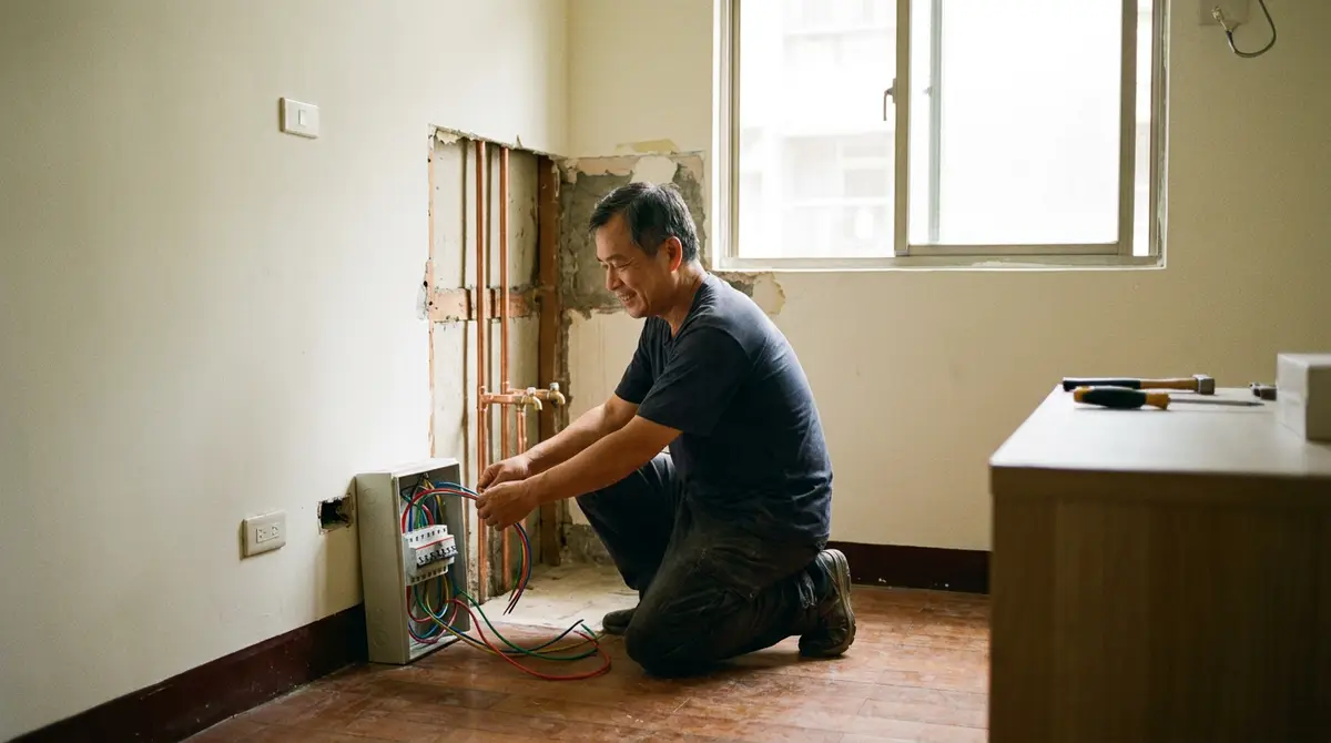 老屋只換水電、不重做裝潢要多少錢?基礎工程預算與報價拆解