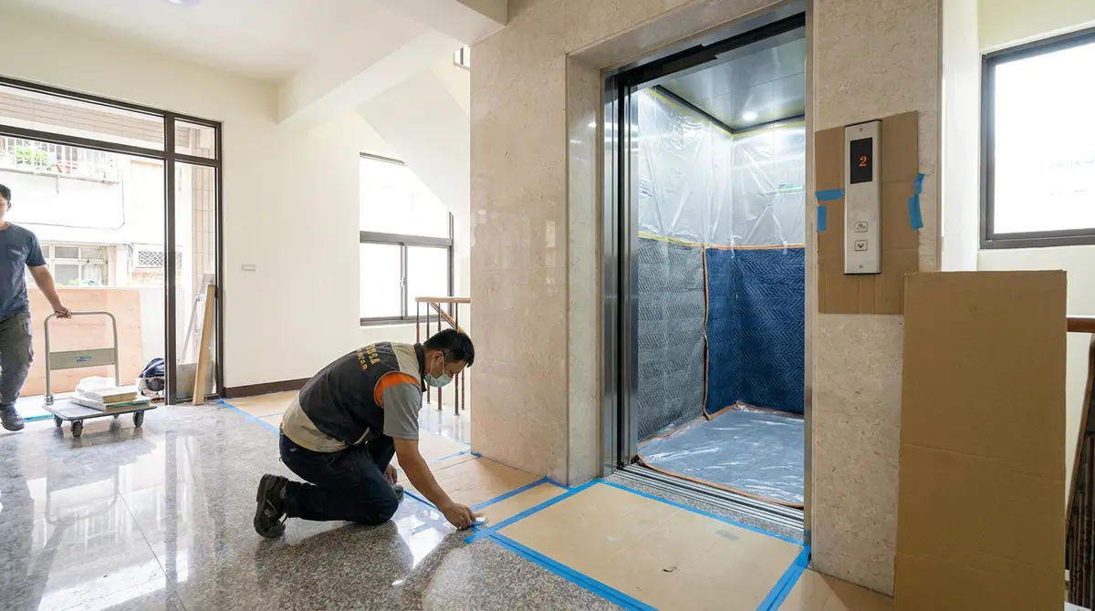 老屋翻新電梯保護怎麼做?開工前先顧好地板、門口和搬運路線