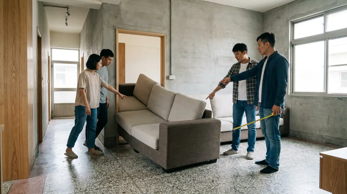老屋翻新大型家具進不了門怎麼辦?先別拆門,搬進家有順序
