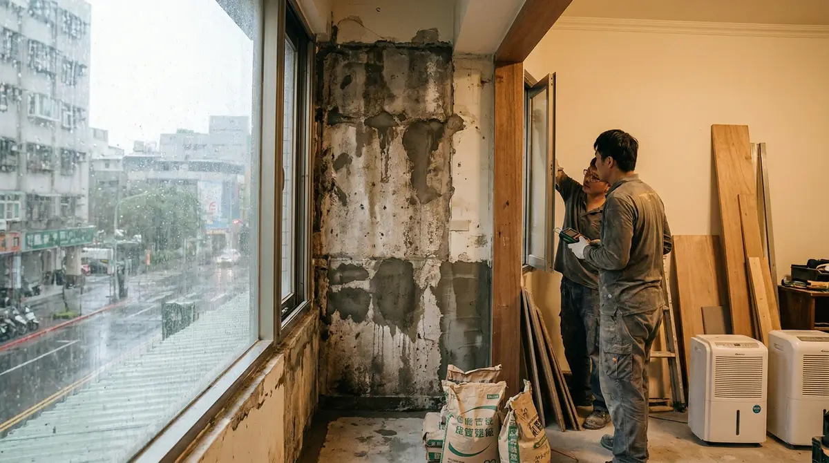 老屋翻新遇到雨季怎麼辦?漏水、發霉與工期延後,開工前先想好