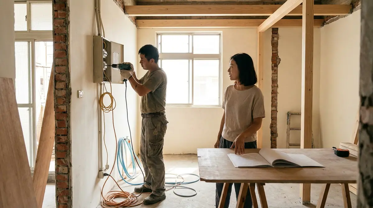 老屋翻新施工用水電費誰付？開工前先講清楚，完工才不吵架