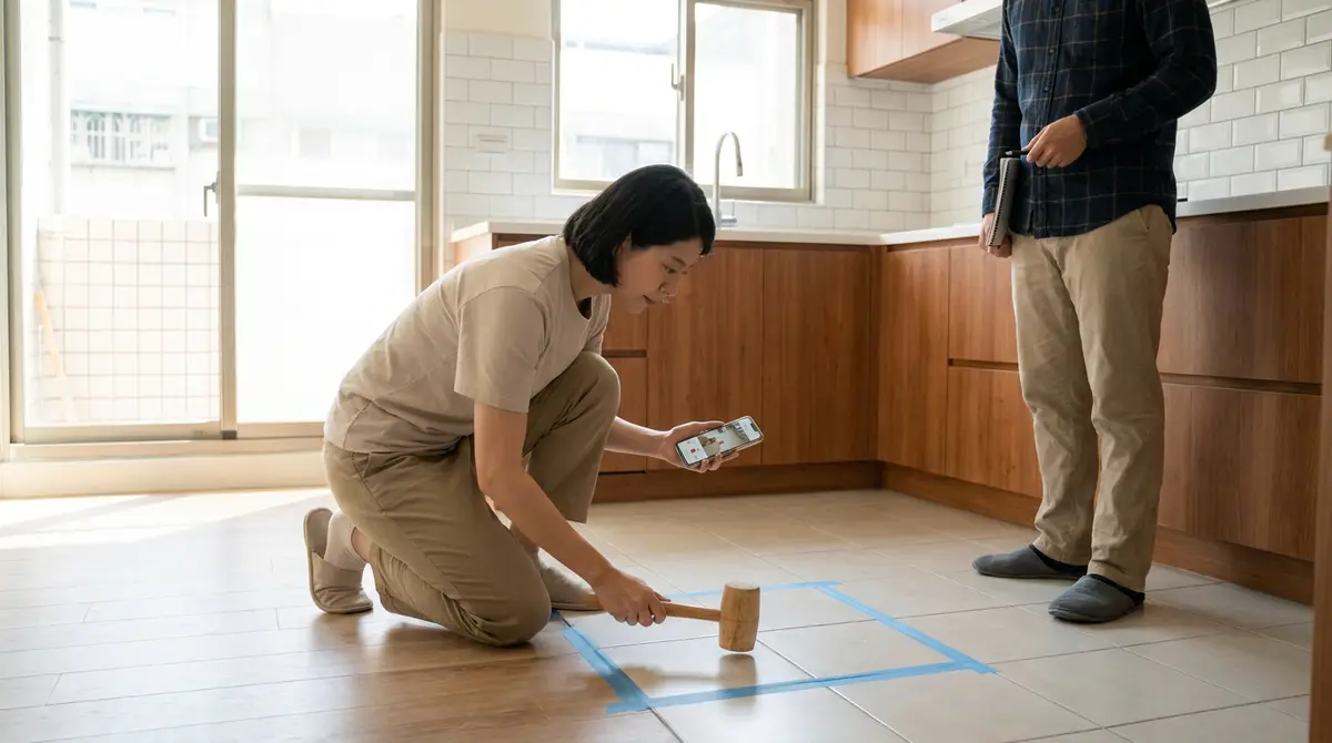 老屋翻新磁磚空心怎麼驗收？敲到空聲先別慌，這樣檢查才有依據