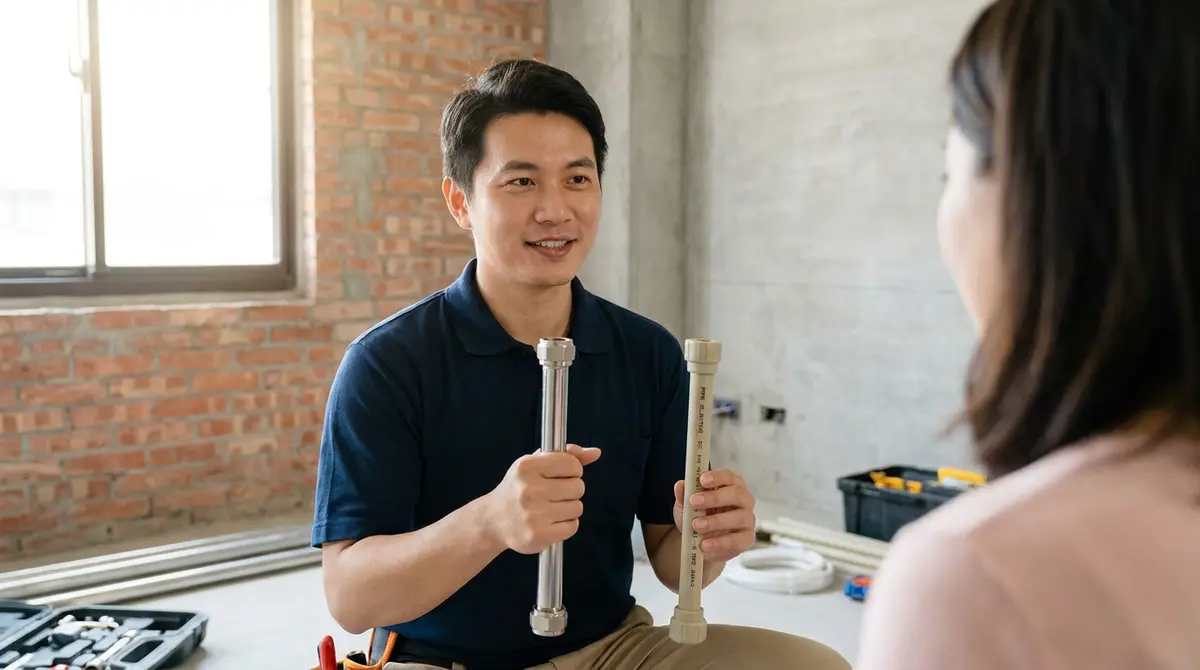 老屋給水管不鏽鋼跟塑膠管怎麼選?別只比管材,接頭和施工更重要