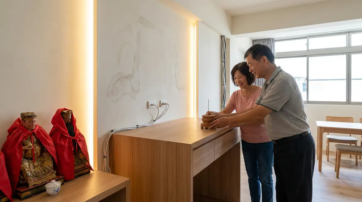 老屋神明廳翻修怎麼安排？先安頓神尊，再把漏水、用電和動線一起整理好