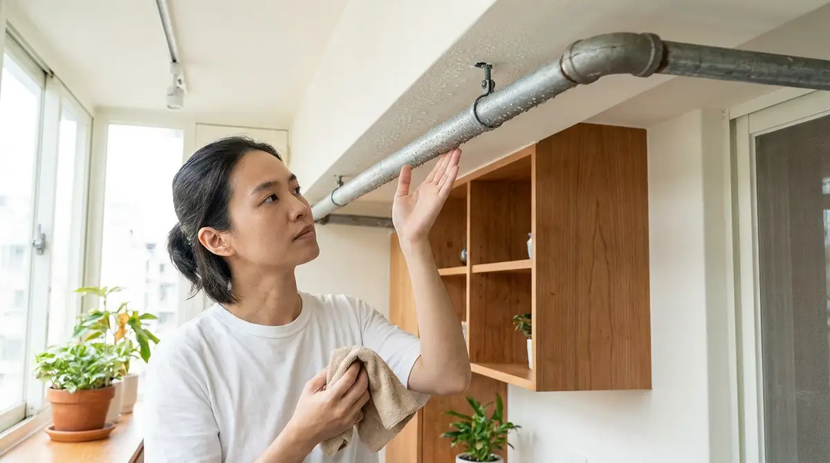 老屋水管結露滴水怎麼處理？先分清冒汗還是漏水，才不會白花錢