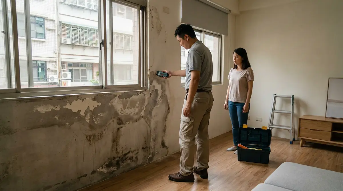 老屋外牆滲水能從室內修嗎?先找進水點,別急著把牆重新漆白