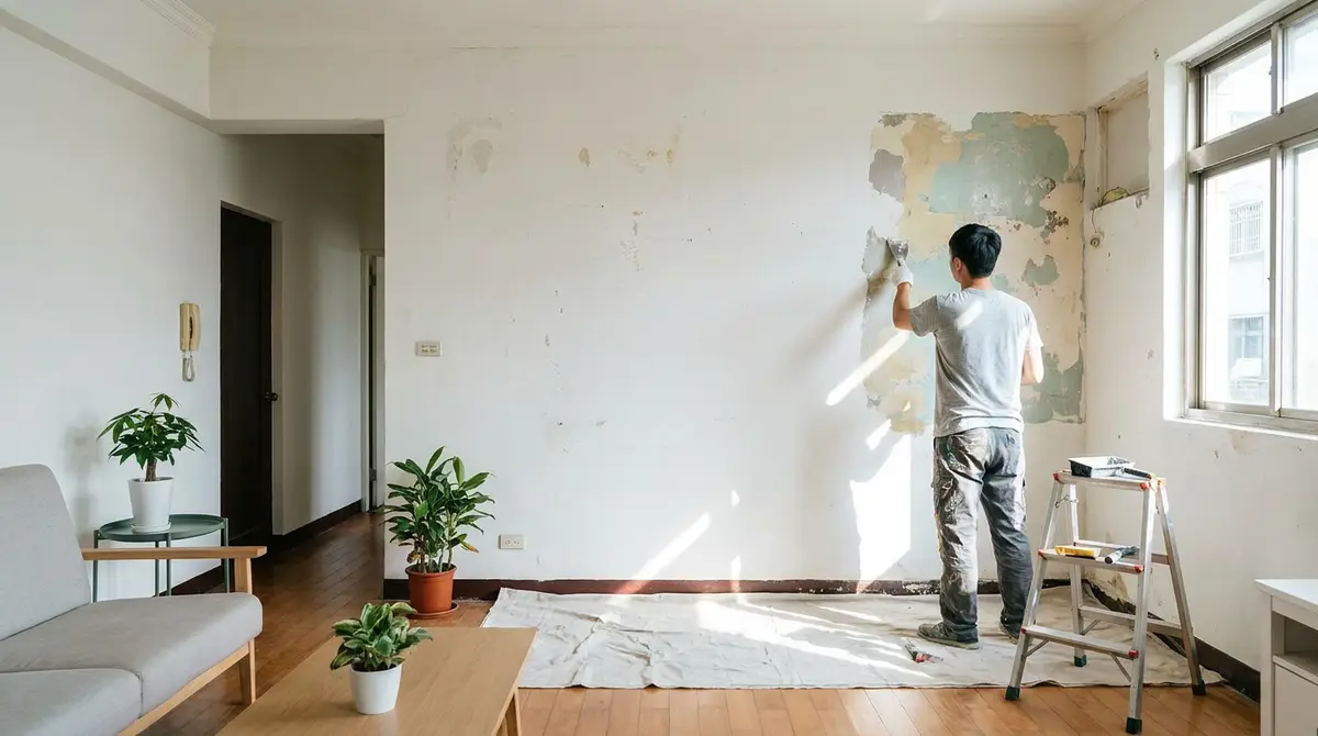 老屋牆面舊漆一定要全部刮除嗎？先看這幾個地方，別急著整間重做