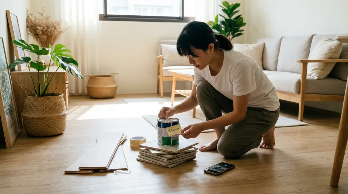 裝修剩料要不要留下?磁磚、油漆、木地板保存清單與維修找同款指南