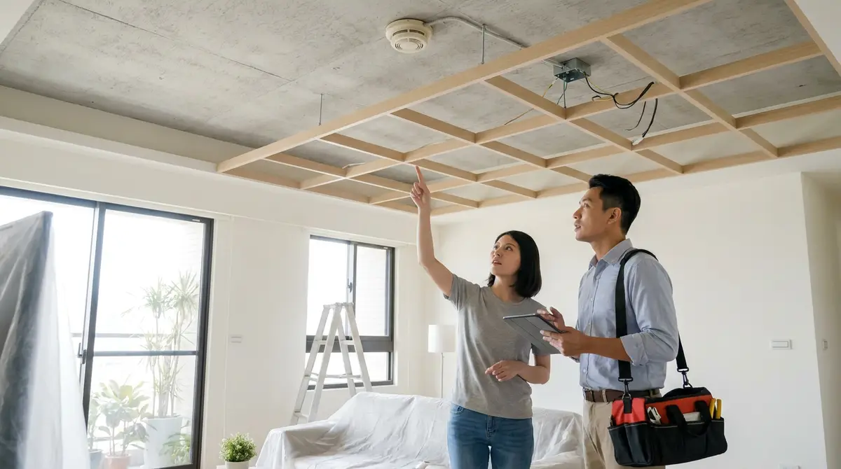 裝修偵煙器可以移位置嗎?天花板施工前先確認設備種類與移設限制