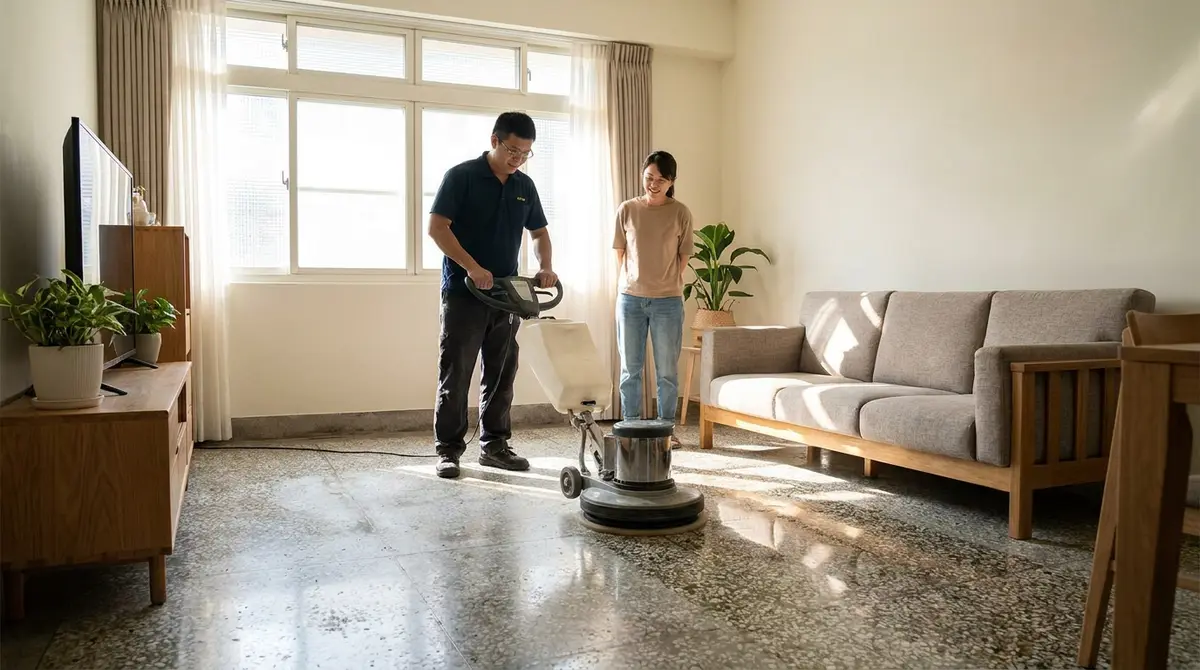 磨石子地板拋光費用怎麼抓？老地板想變亮，先看這幾筆錢