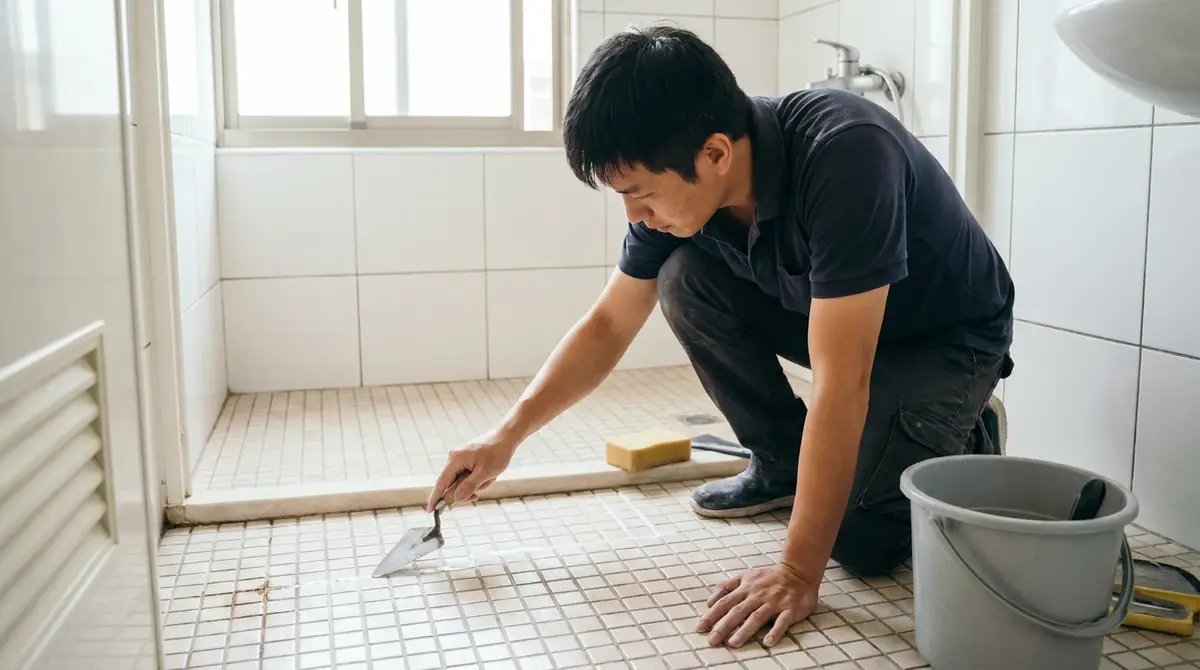 磁磚填縫重做費用多少？先抓幾千元，再看浴室要不要整間處理